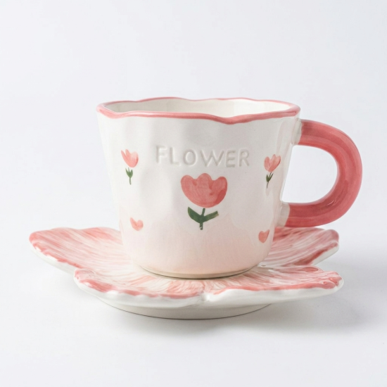 Porcelain Mug & Saucer